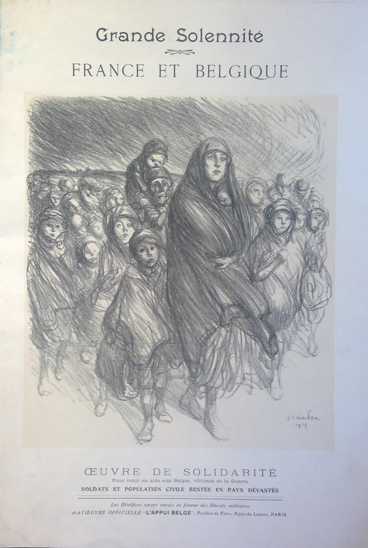 Steinlen L'exode belge 1915