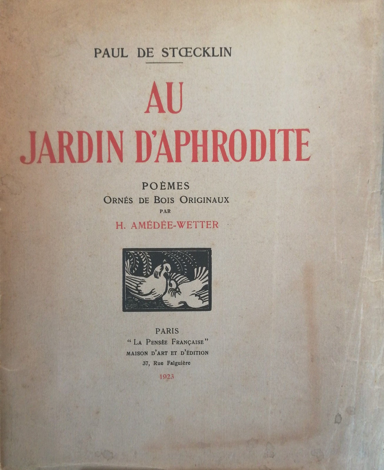 Amédée-Wetter Au Jardin d'Aphrodite (1923) Stoecklin