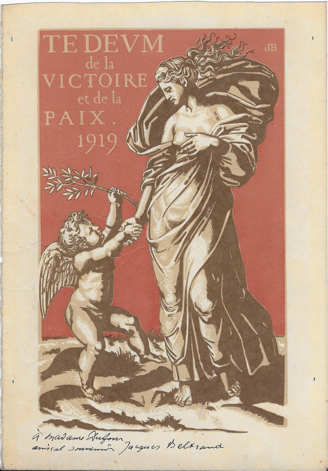 Beltrand Te Deum de la Victoire et de la Paix 1919