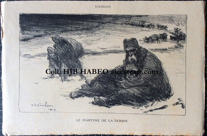 Steinlen Martyre de la Serbie 1917