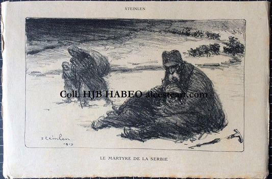 Steinlen Martyre de la Serbie 1917